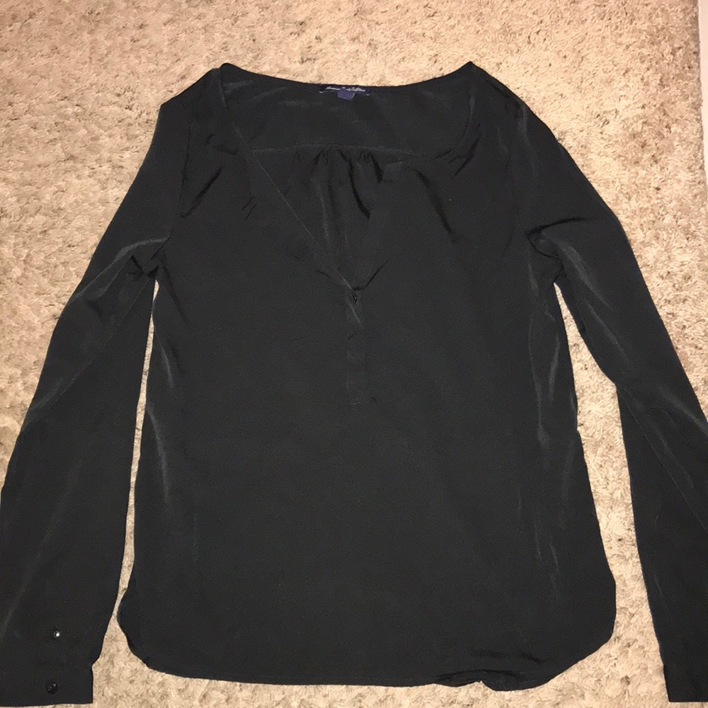 Black long sleeve blouse